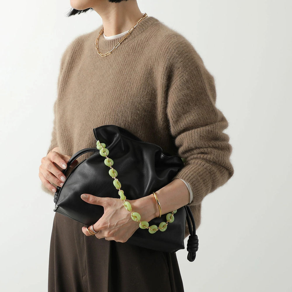 Loewe Donut Belt Strap PEAR Shoulder Chain Black